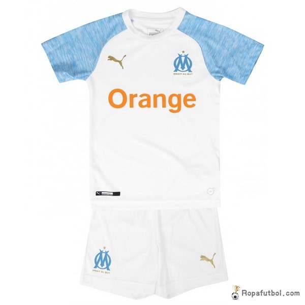 Camiseta Marsella Replica Primera Ropa Niños 2018/19 Blanco